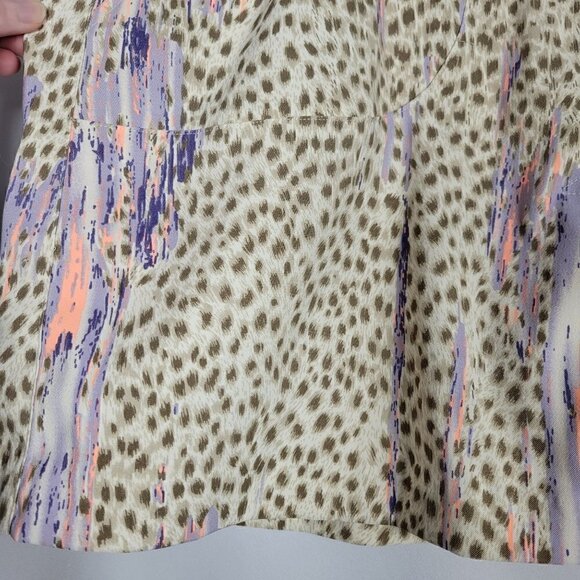 DKNY Women's Animal Prink Golf Skort With Front Zip Pockets Size 18 - Picture 6 of 13